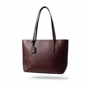 Kate Spade Leopard Print Tote Bag in Plum